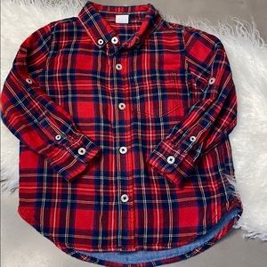 Gap red plaid button down